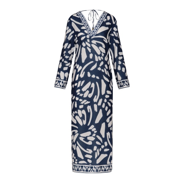 Andres Otalora luxury designer Dress with bold silhouette in linen