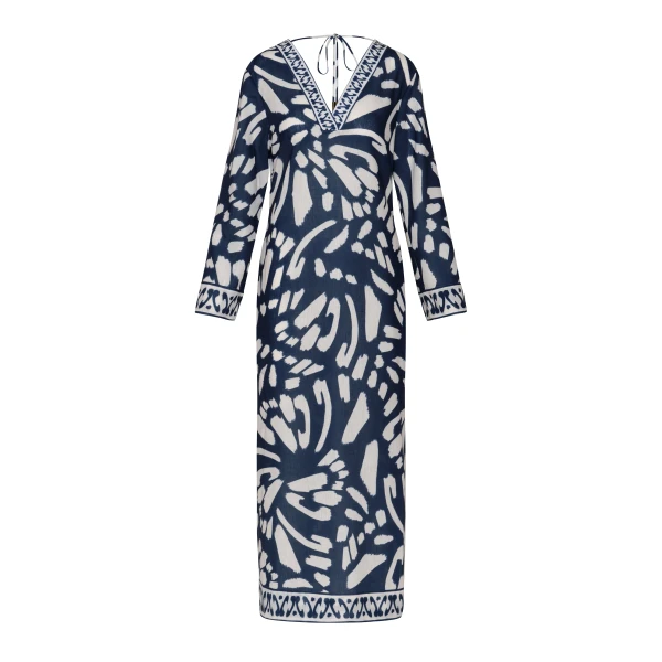 Andres Otalora luxury designer Dress with bold silhouette in linen