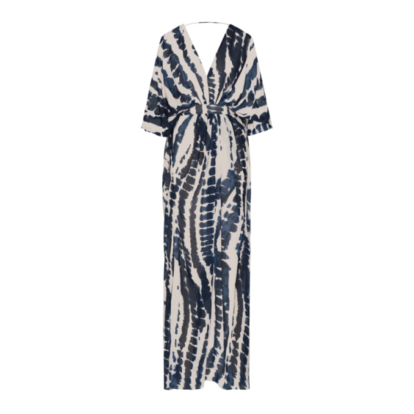Andres Otalora luxury designer Dress with bold silhouette in linen