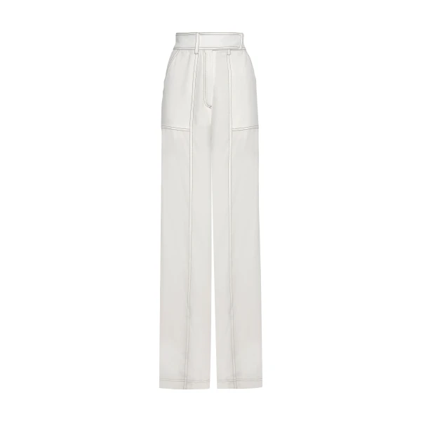 Andres Otalora luxury designer Pant with bold silhouette in linen
