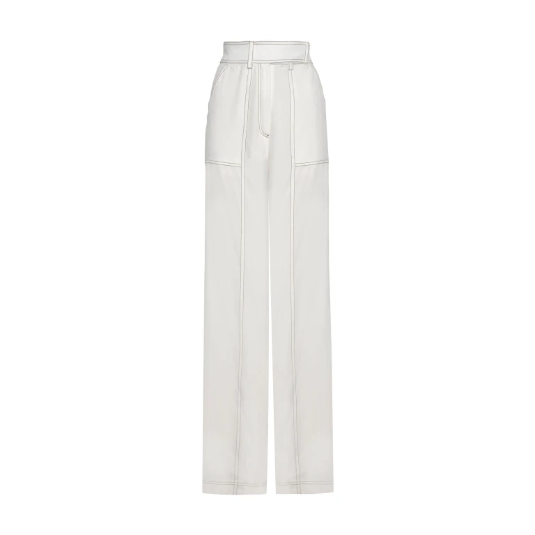 Andres Otalora luxury designer Pant with bold silhouette in linen