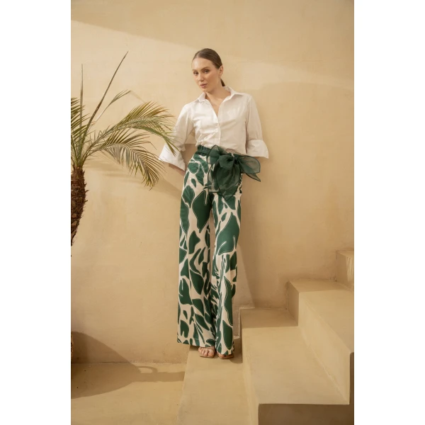 Andres Otalora luxury designer Top with bold silhouette in linen