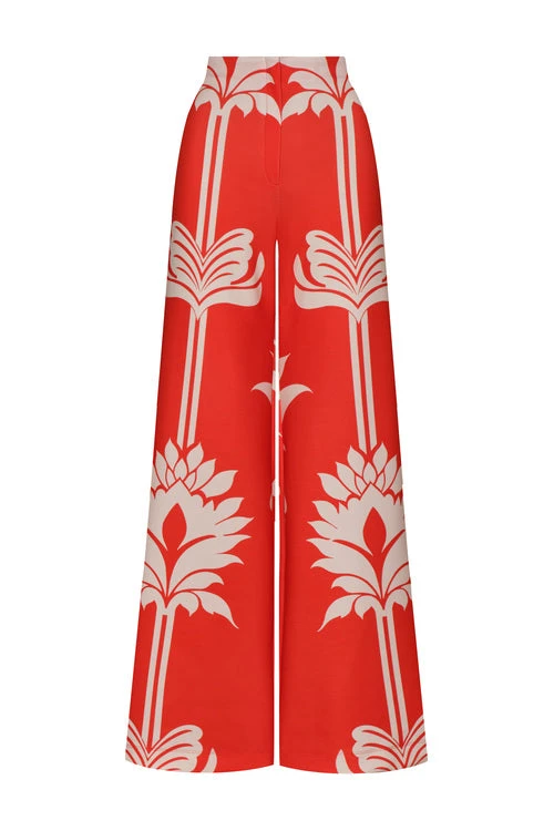 Andres Otalora Colombian Designer Pant - Luxury Womenswear Andres Otalora luxury designer Pant with bold silhouette in linen