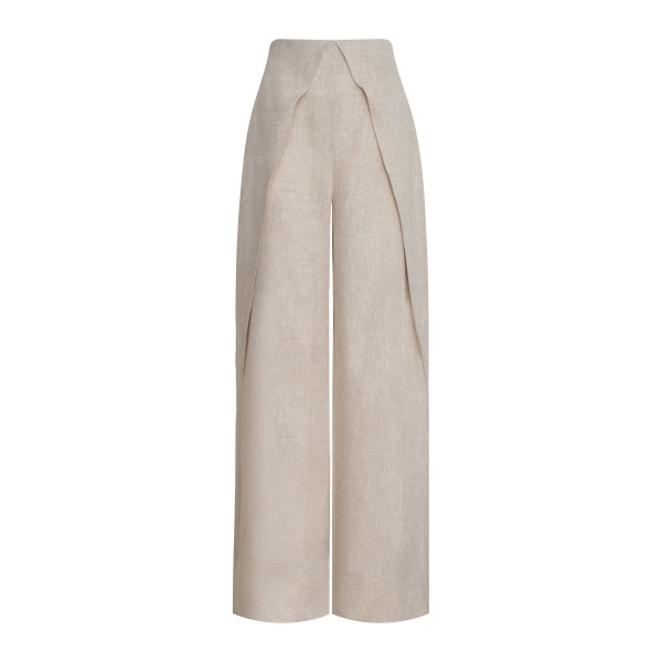 Andres Otalora luxury designer Pant with bold silhouette in linen