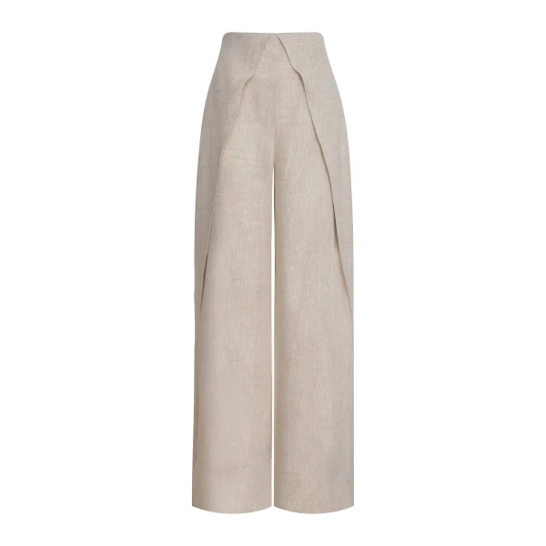 Andres Otalora luxury designer Pant with bold silhouette in linen