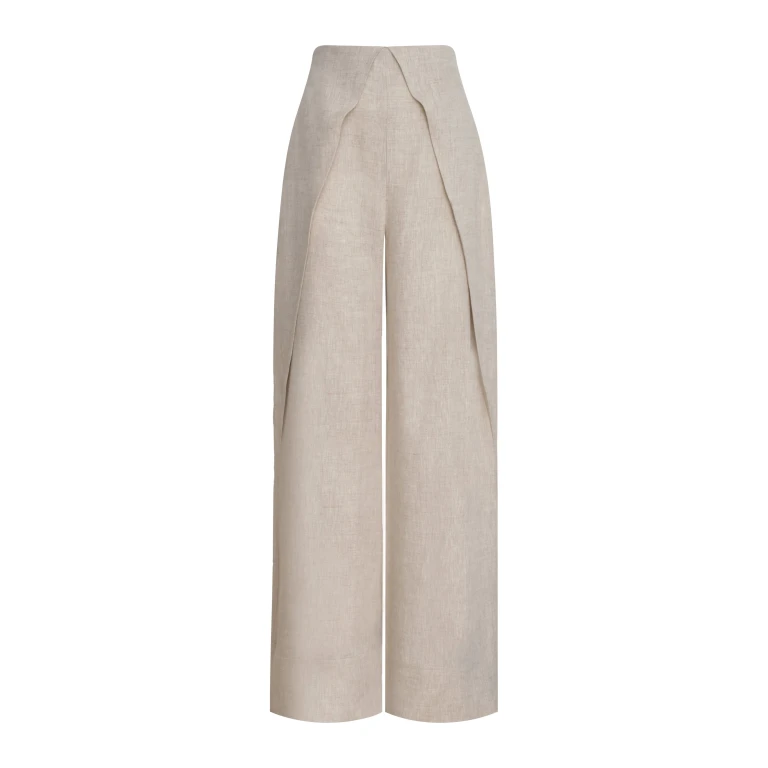 Andres Otalora luxury designer Pant with bold silhouette in linen