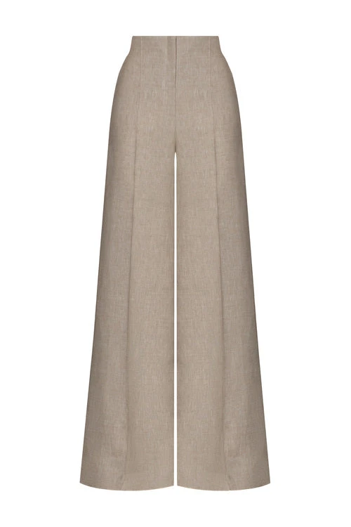 Andres Otalora Colombian Designer Pant - Luxury Womenswear Andres Otalora luxury designer Pant with bold silhouette in linen