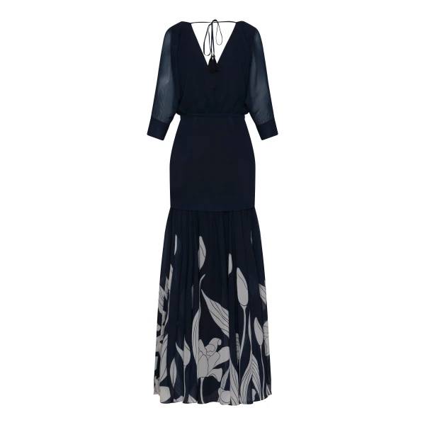 Andres Otalora luxury designer Dress with bold silhouette in linen