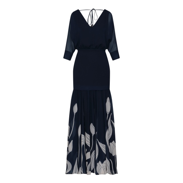 Andres Otalora luxury designer Dress with bold silhouette in linen