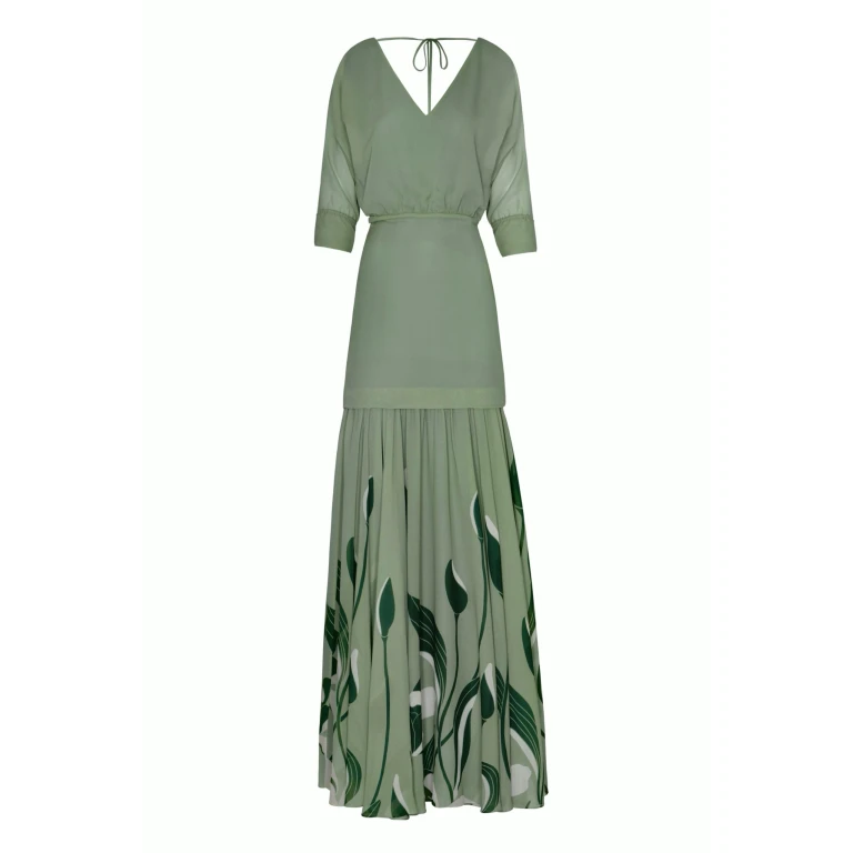 Andres Otalora luxury designer Dress with bold silhouette in linen