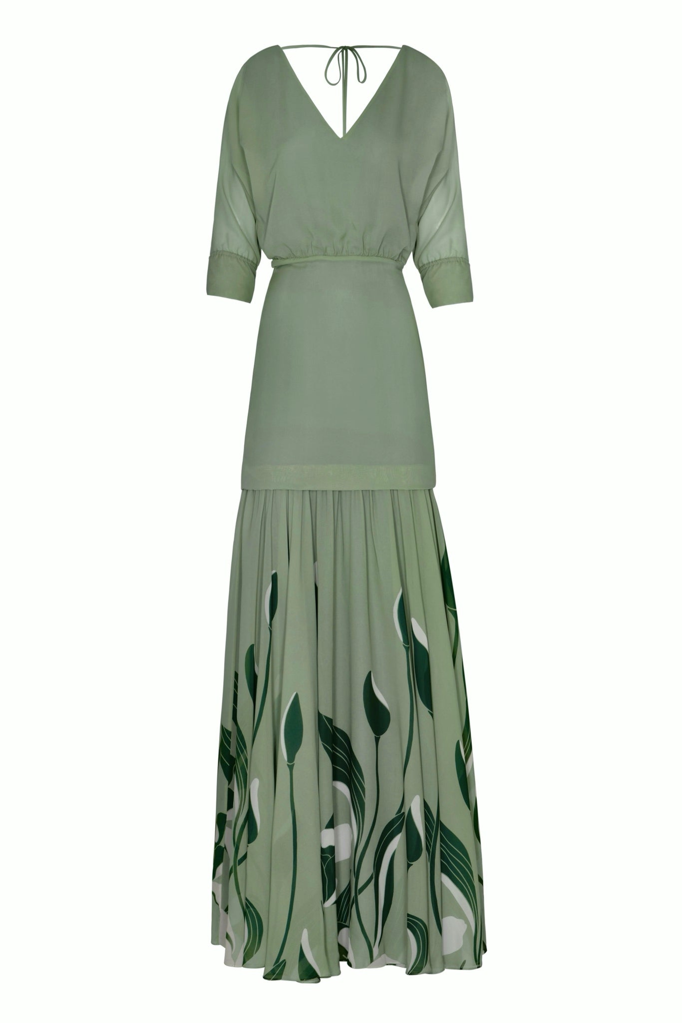 Andres Otalora luxury designer Dress with bold silhouette in linen