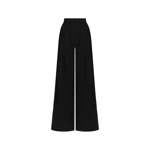 Andres Otalora luxury designer Pant with bold silhouette in linen