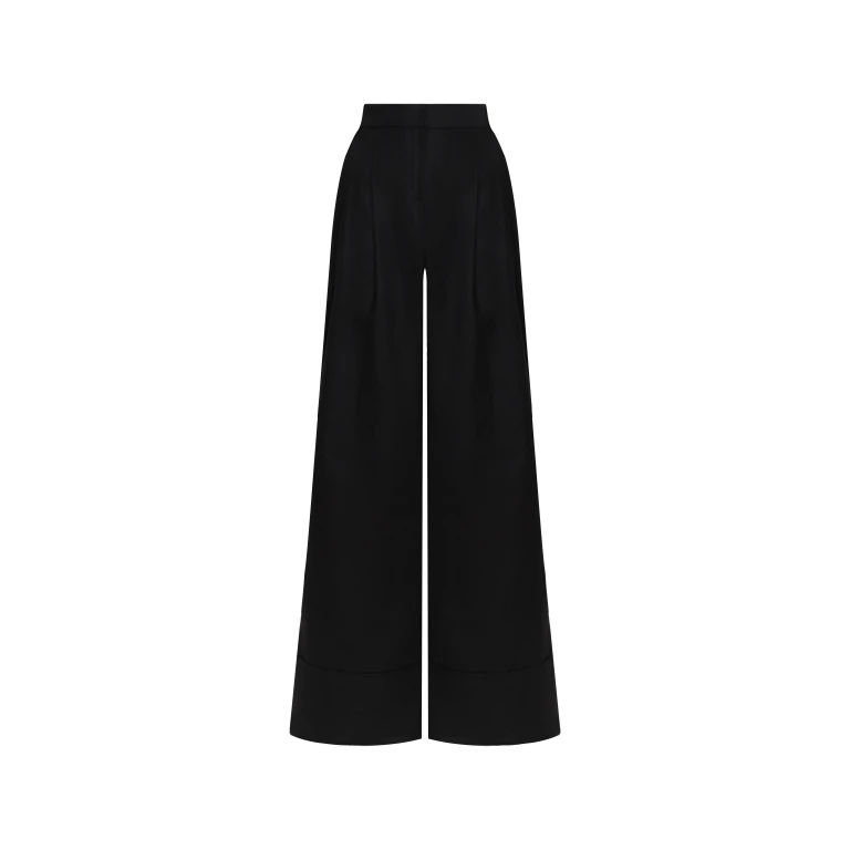 Andres Otalora luxury designer Pant with bold silhouette in linen