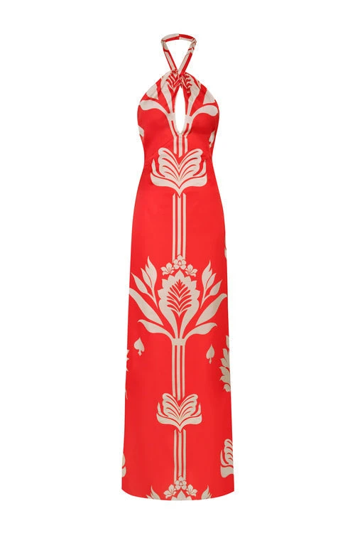 Andres Otalora Colombian Designer Dress - Luxury Womenswear Andres Otalora luxury designer Dress with bold silhouette in linen