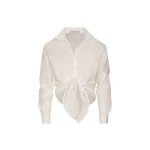 Andres Otalora Colombian Designer Top - Luxury Womenswear Andres Otalora luxury designer Top with bold silhouette in linen