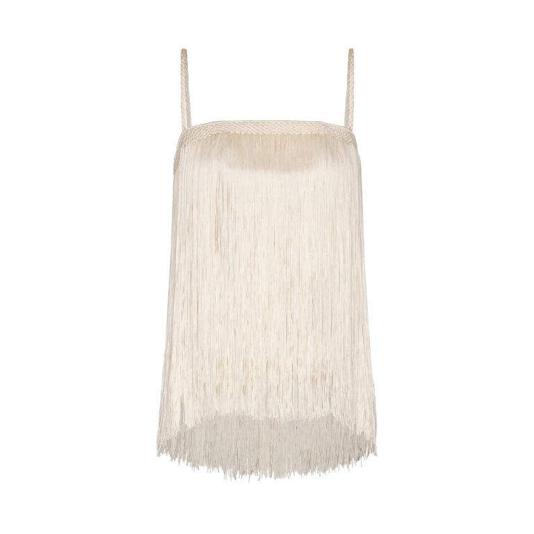 Andres Otalora luxury designer Top with bold silhouette in linen