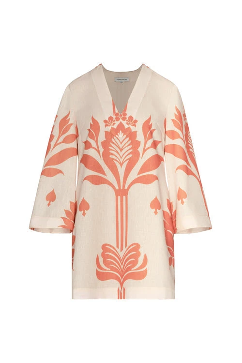 Andres Otalora Colombian Designer Dress - Luxury Womenswear Andres Otalora luxury designer Dress with bold silhouette in linen