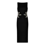Andres Otalora luxury designer Dress with bold silhouette in linen