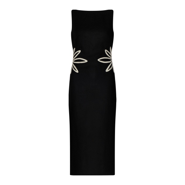 Andres Otalora luxury designer Dress with bold silhouette in linen