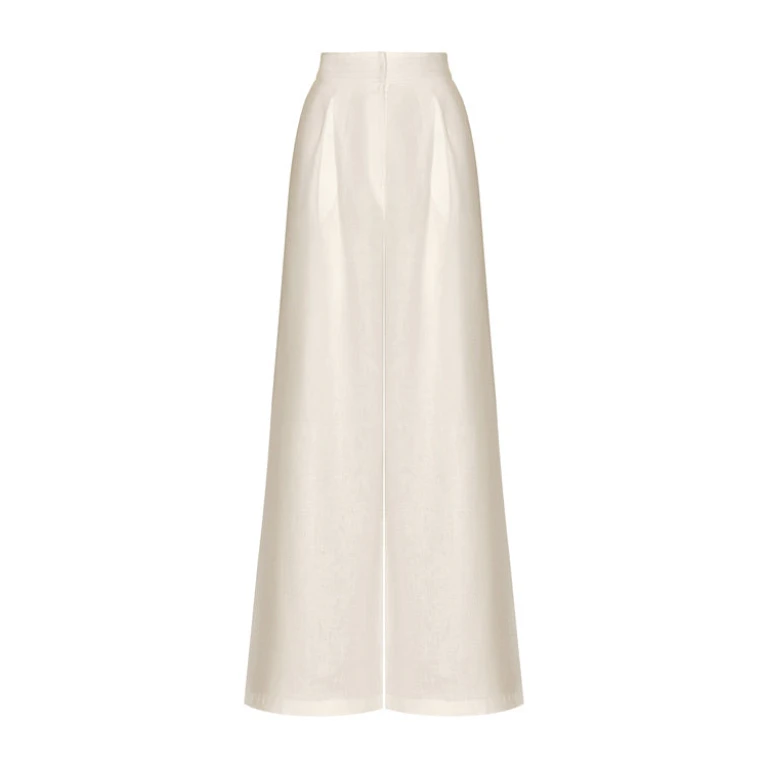 Andres Otalora luxury designer Pant with bold silhouette in linen