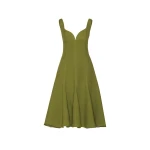 Andres Otalora luxury designer Dress with bold silhouette in linen