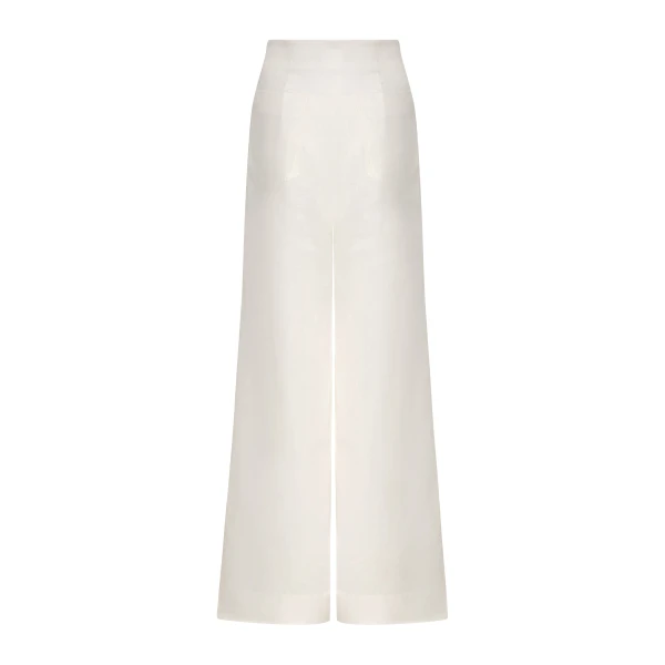 Andres Otalora luxury designer Pant with bold silhouette in linen