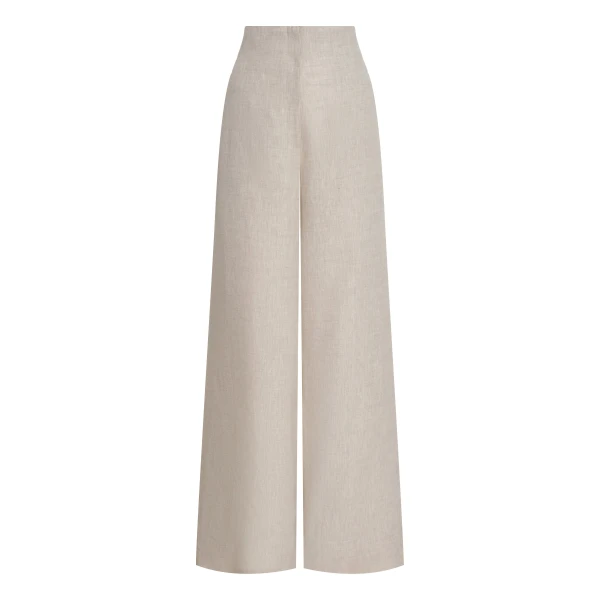 Andres Otalora luxury designer Pant with bold silhouette in linen