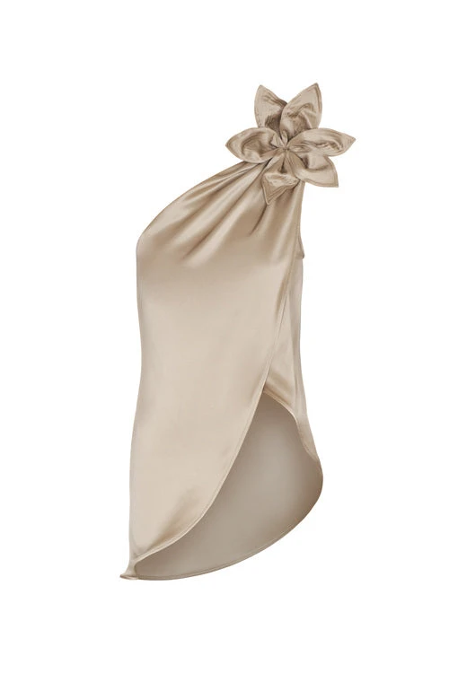 Andres Otalora Colombian Designer Top - Luxury Womenswear Andres Otalora luxury designer Top with bold silhouette in linen
