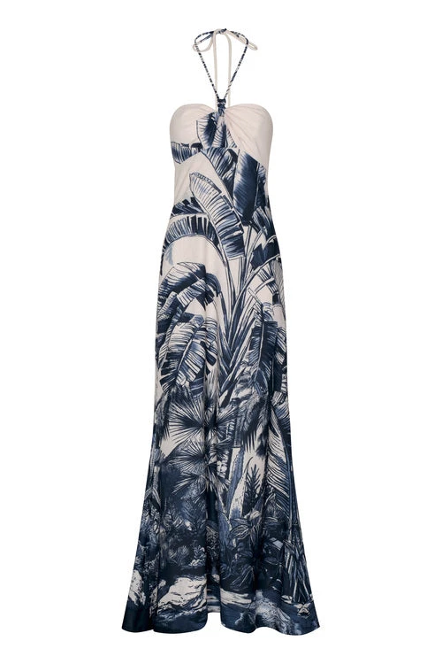 Andres Otalora Colombian Designer Dress - Luxury Womenswear Andres Otalora luxury designer Dress with bold silhouette in linen