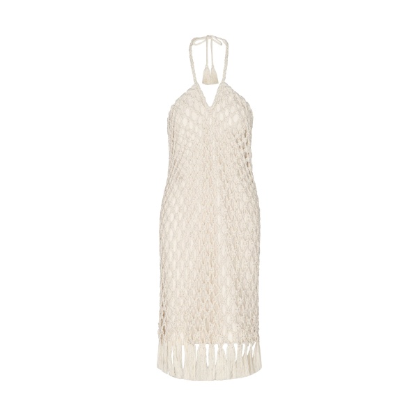 Andres Otalora luxury designer Dress with bold silhouette in linen