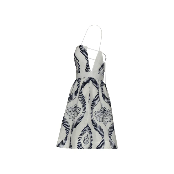 Andres Otalora luxury designer Dress with bold silhouette in linen