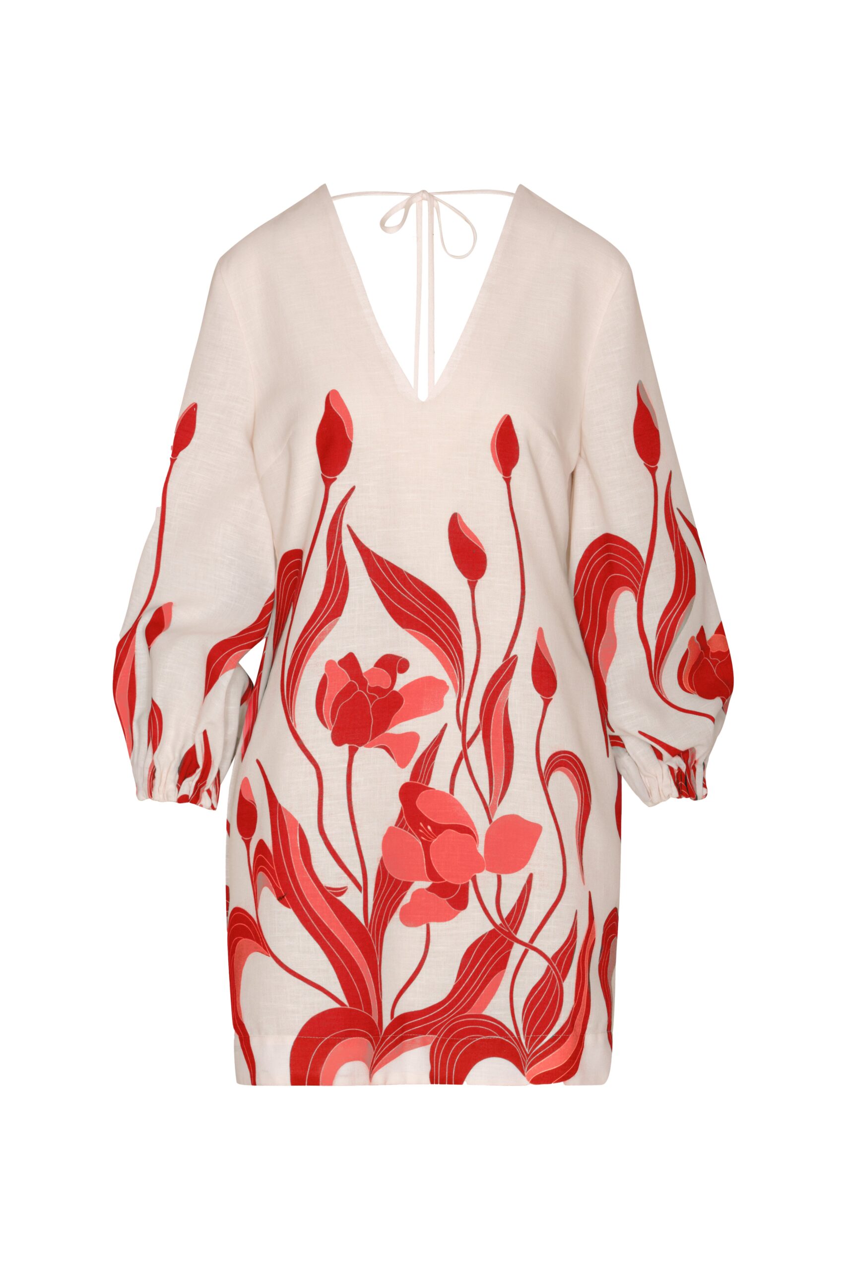 Andres Otalora Colombian Designer Dress - Luxury Womenswear Andres Otalora luxury designer Dress with bold silhouette in linen