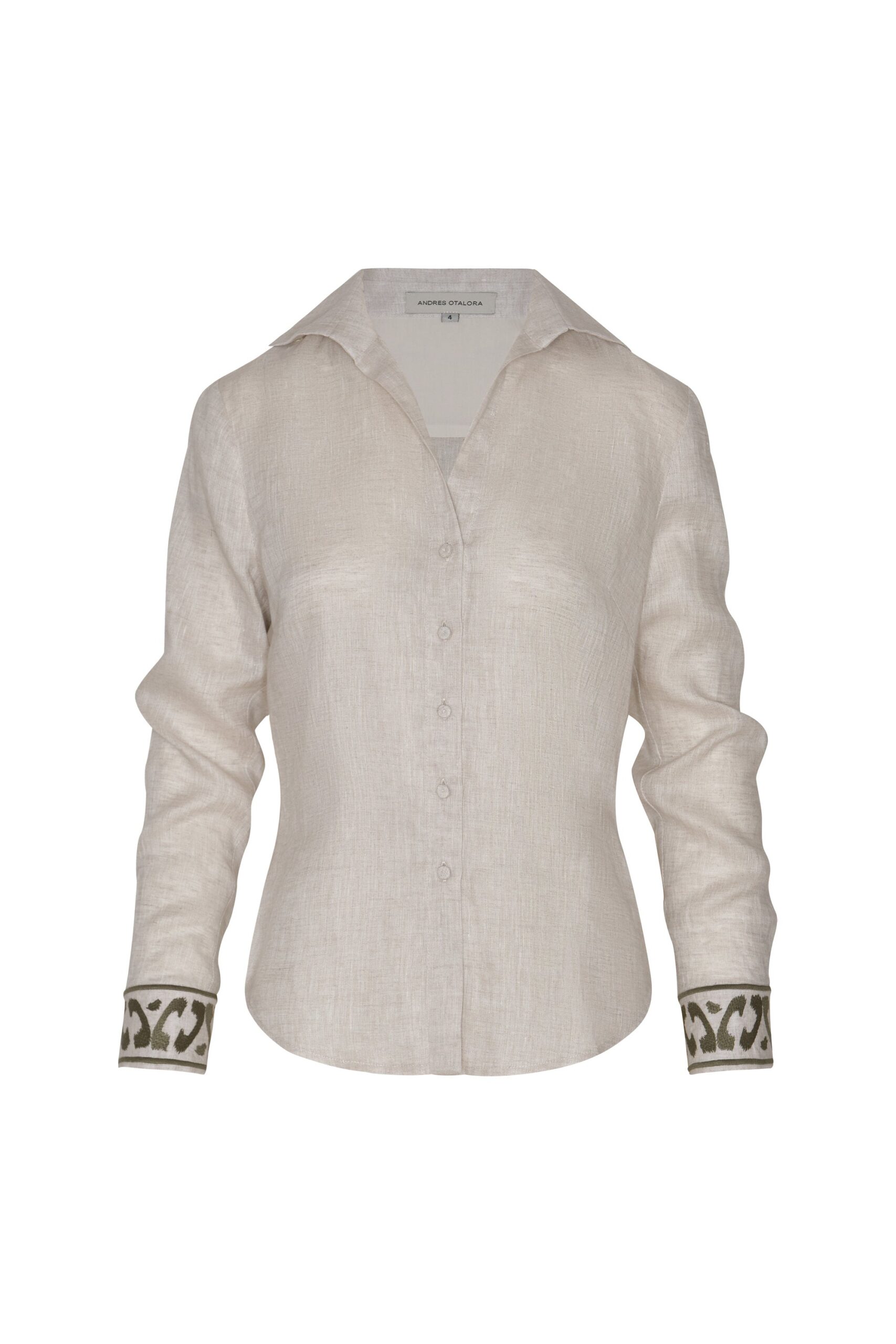 Andres Otalora Colombian Designer Top - Luxury Womenswear Andres Otalora luxury designer Top with bold silhouette in linen