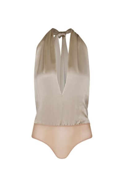 Andres Otalora luxury designer Swimsuit with bold silhouette in linen