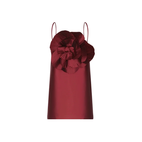 Andres Otalora luxury designer Dress with bold silhouette in linen
