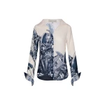 Andres Otalora Colombian Designer Top - Luxury Womenswear Andres Otalora luxury designer Top with bold silhouette in linen