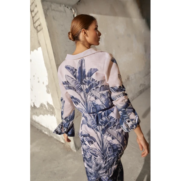 Andres Otalora luxury designer Top with bold silhouette in linen