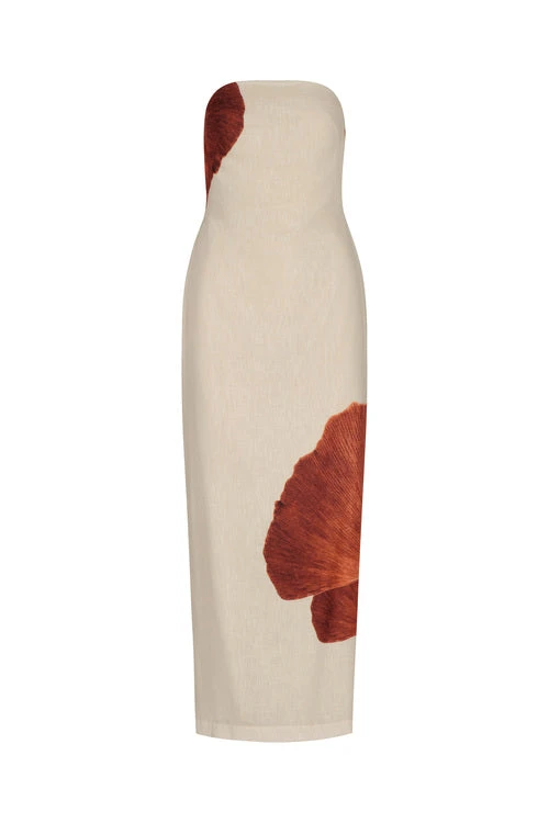 Andres Otalora Colombian Designer Dress - Luxury Womenswear Andres Otalora luxury designer Dress with bold silhouette in linen