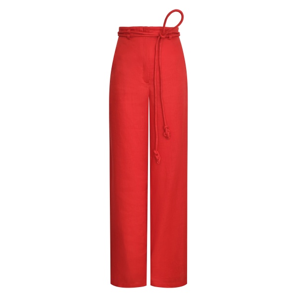 Andres Otalora luxury designer Pant with bold silhouette in linen