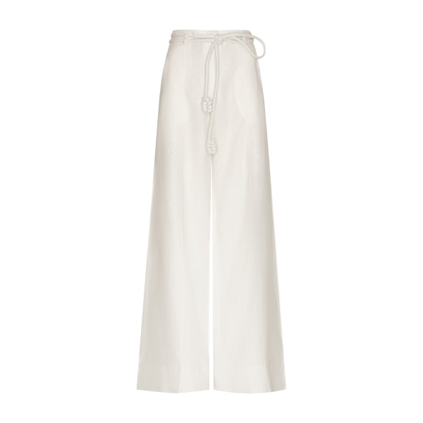 Andres Otalora luxury designer Pant with bold silhouette in linen