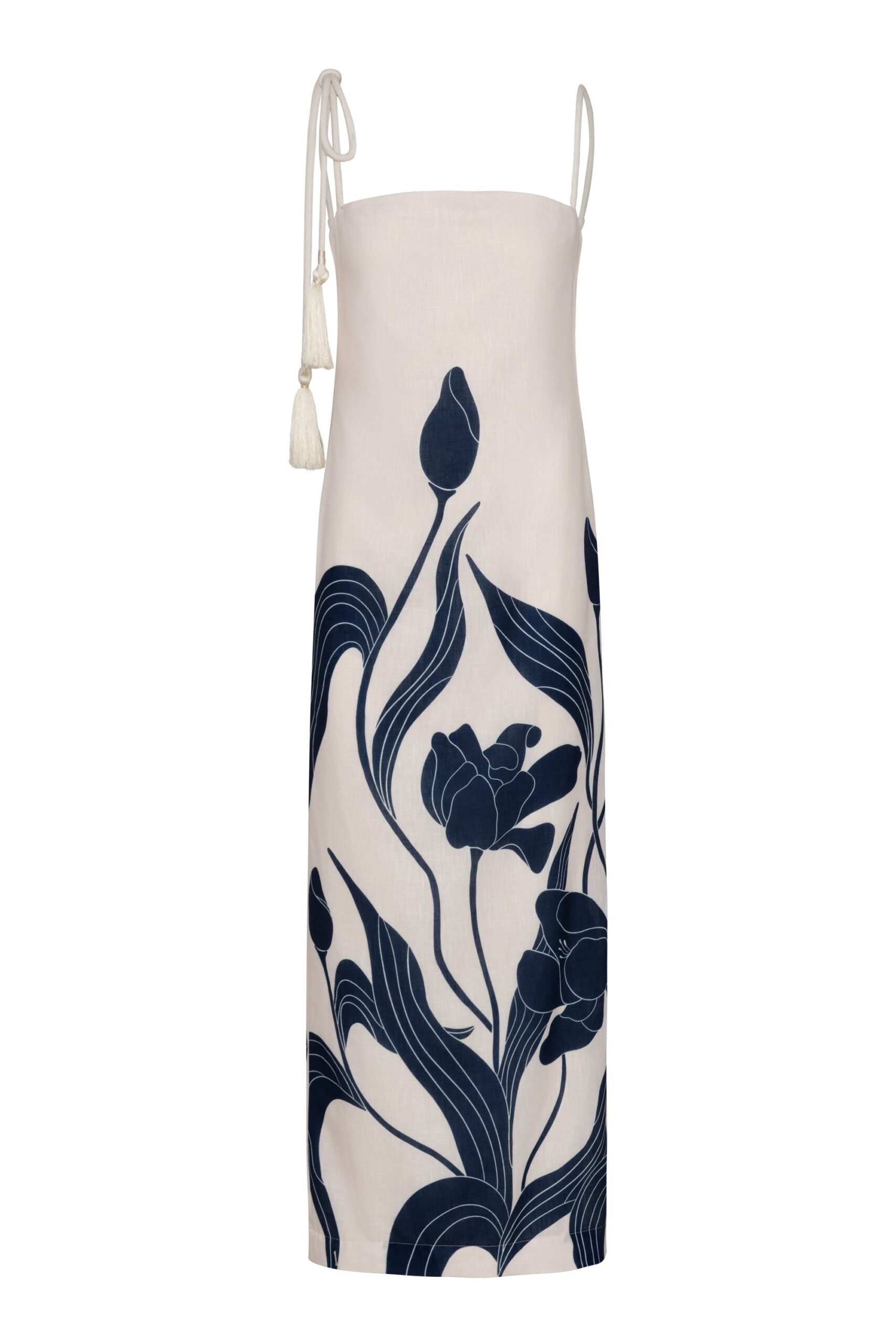 Andres Otalora Colombian Designer Dress - Luxury Womenswear Andres Otalora luxury designer Dress with bold silhouette in linen