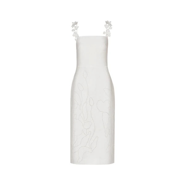 Andres Otalora luxury designer Dress with bold silhouette in linen