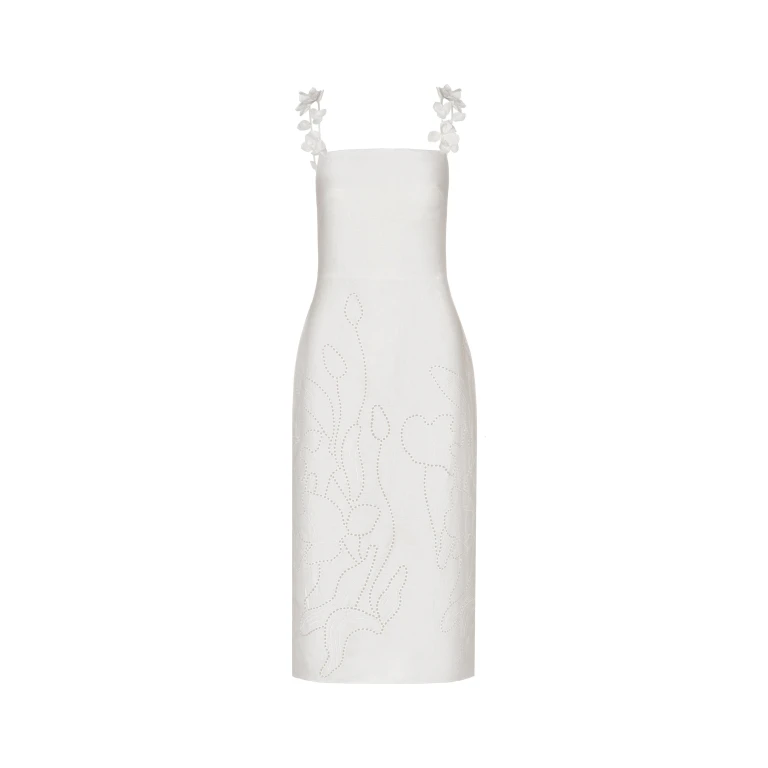 Andres Otalora luxury designer Dress with bold silhouette in linen