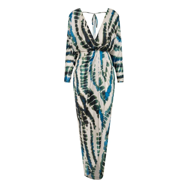 Andres Otalora luxury designer Dress with bold silhouette in linen