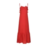 Andres Otalora luxury designer Dress with bold silhouette in linen