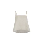 Andres Otalora luxury designer Top with bold silhouette in linen