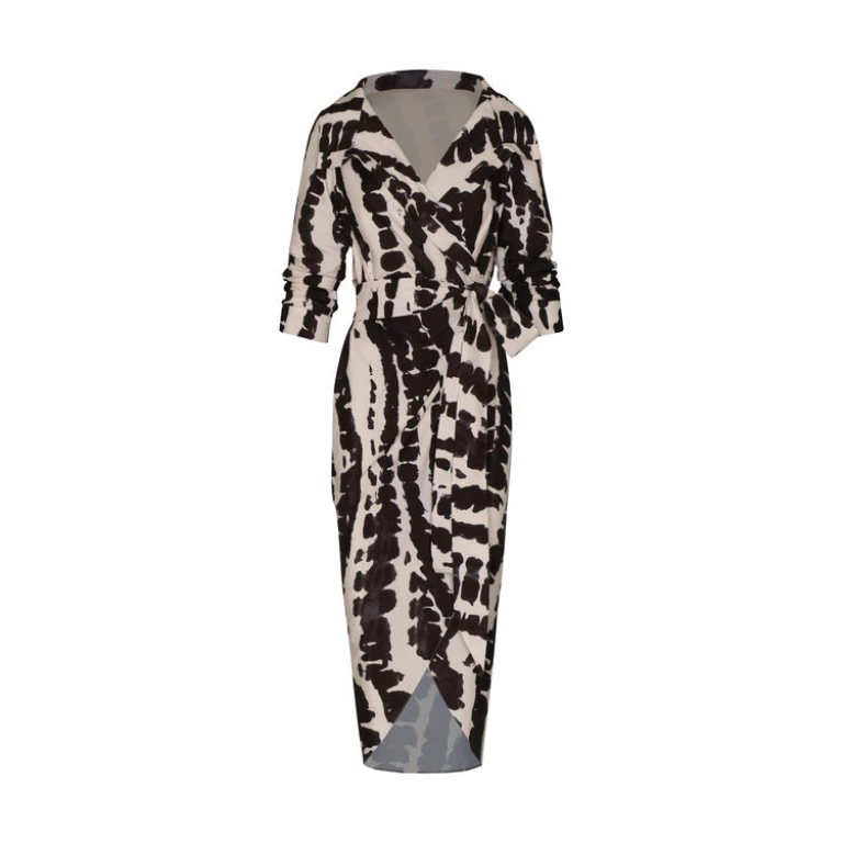 Andres Otalora luxury designer Dress with bold silhouette in linen
