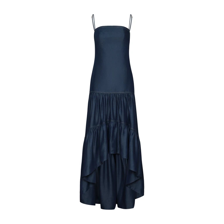 Andres Otalora luxury designer Dress with bold silhouette in linen