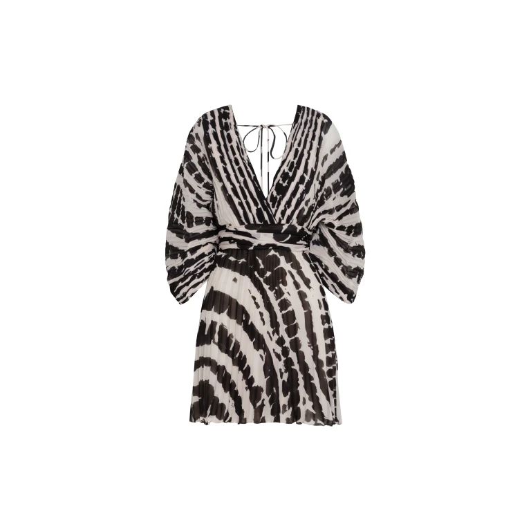 Andres Otalora luxury designer Dress with bold silhouette in linen