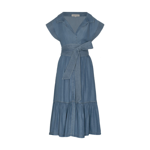 Andres Otalora luxury designer Dress with bold silhouette in linen